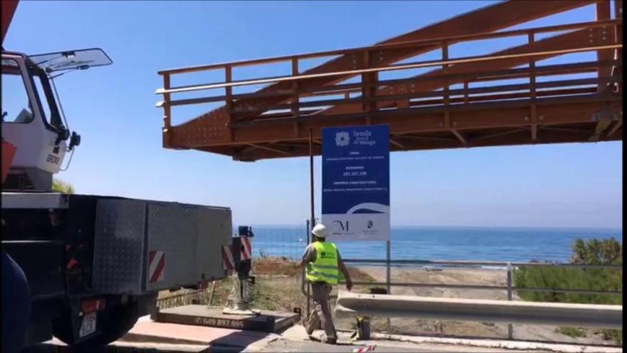 Un nuevo puente conecta la Senda Litoral entre Vélez y Torrox