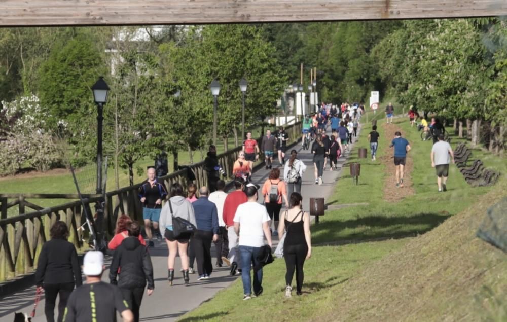 Primer día para poder salir a hacer deporte por tramos horarios en Asturias