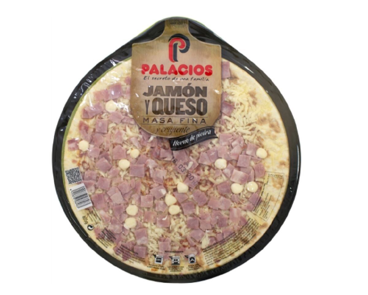 Pizza jamón y queso de Palacios