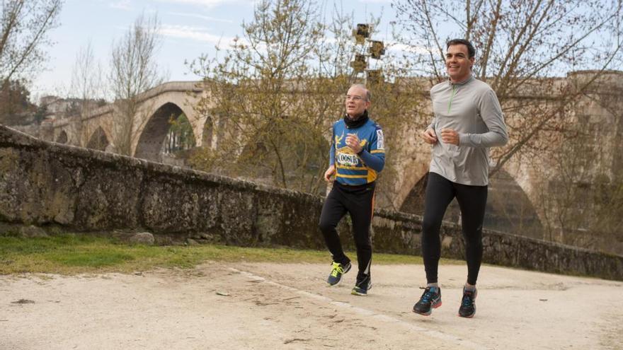 Pedro Sánchez se despide de Ourense haciendo &#039;running&#039;