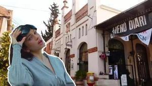 Rosalía y una imagen de Sant Esteve Sesrovires.