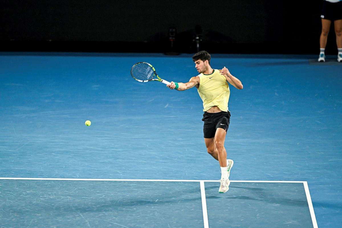 Carlos Alcaraz, durante un partido.