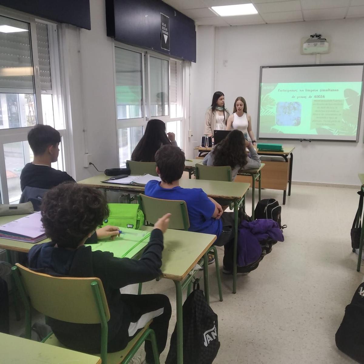 Actividades medioambientales en el IES As Bizocas, de San Vicente de O Grove.