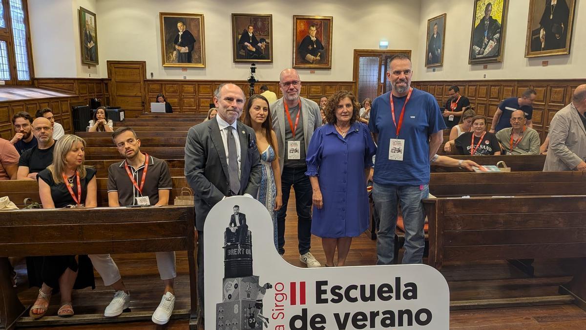 De izquierda a derecha, Ignacio Villaverde, Marta Fernández, Jose Manuel Zapico, Beatriz Gonzalez y Unai Sordo, en el acto de clausura.