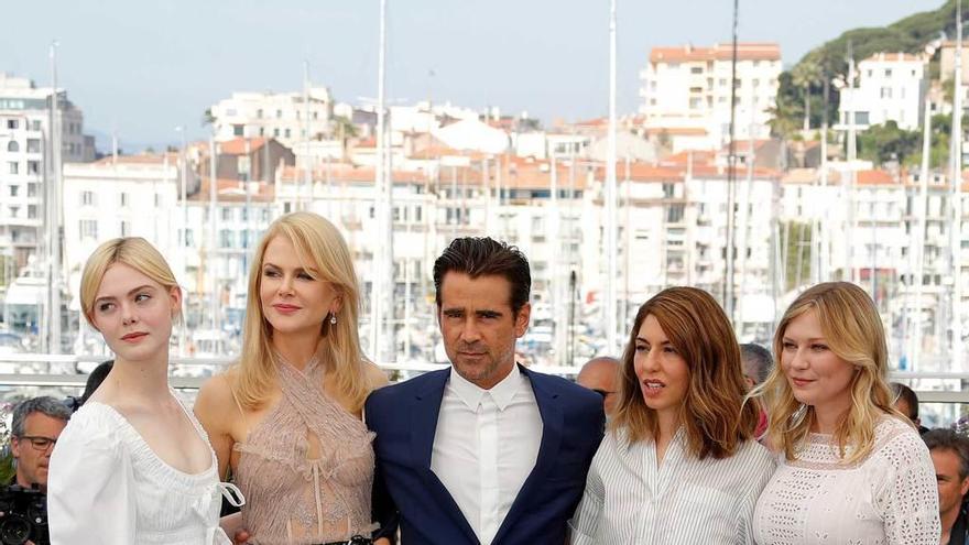 Elle Fanning, Nicole Kidman, Colin Farrell, Sofia Coppola y Kirsten Dunst.