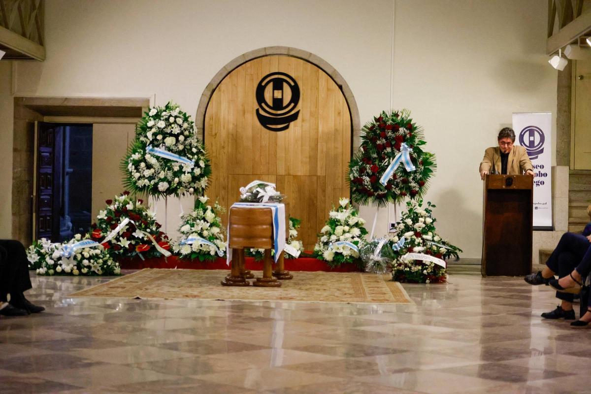 Acto de homenaje a Justo Beramendi en el Museo do Pobo Galego