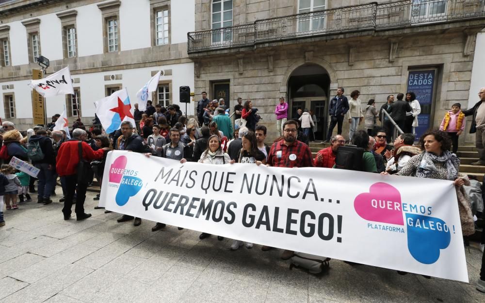 Manifestacións en Vigo no Día das Letras Galegas