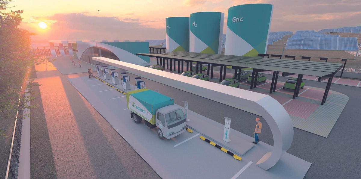 Render Gasinera del proyecto previsto en el complejo medioambiental de Sadeco