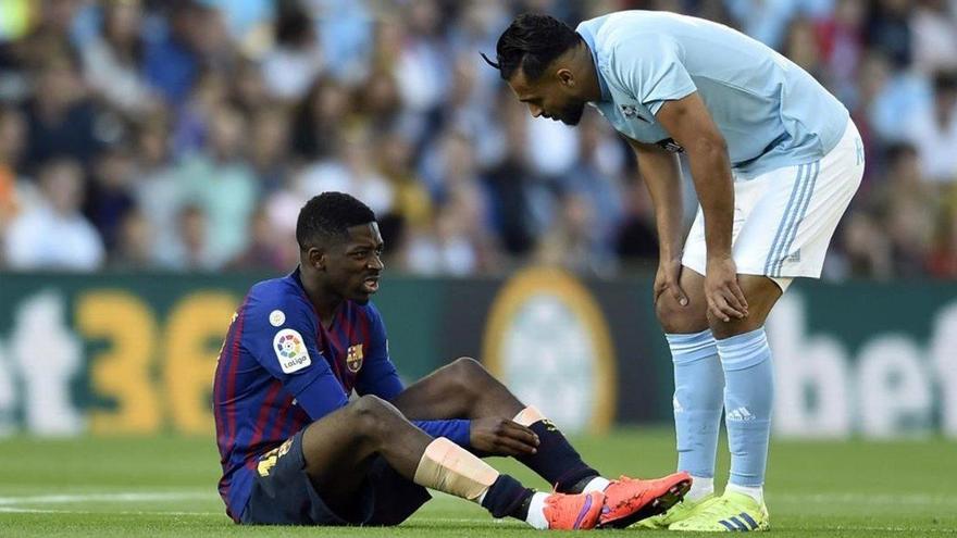 Dembélé sufre una lesión muscular y es baja para Liverpool