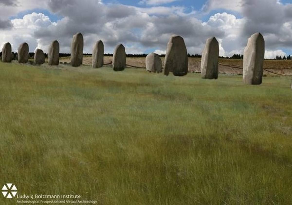 Reconstrucció feta amb ordinador del nou Stonehenge.