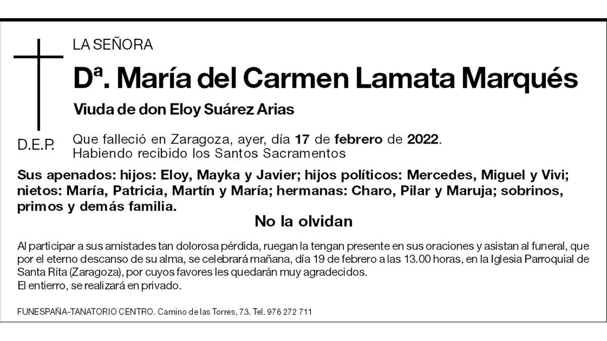 María del Carmen Lamata Marqués