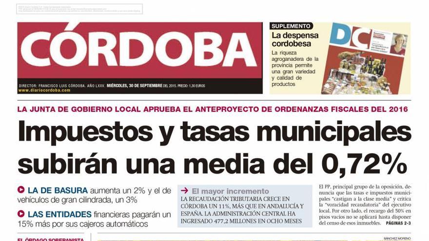 La portada de CÓRDOBA