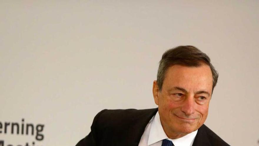 Mario Draghi, ayer, en Malta