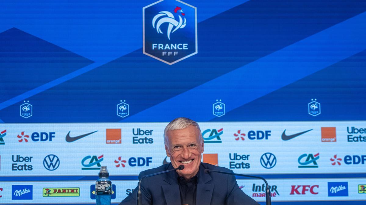 El seleccionador de Francia, Didier Deschamps, durante una rueda de prensa