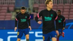 Entrenamiento previo al Barça-PSG