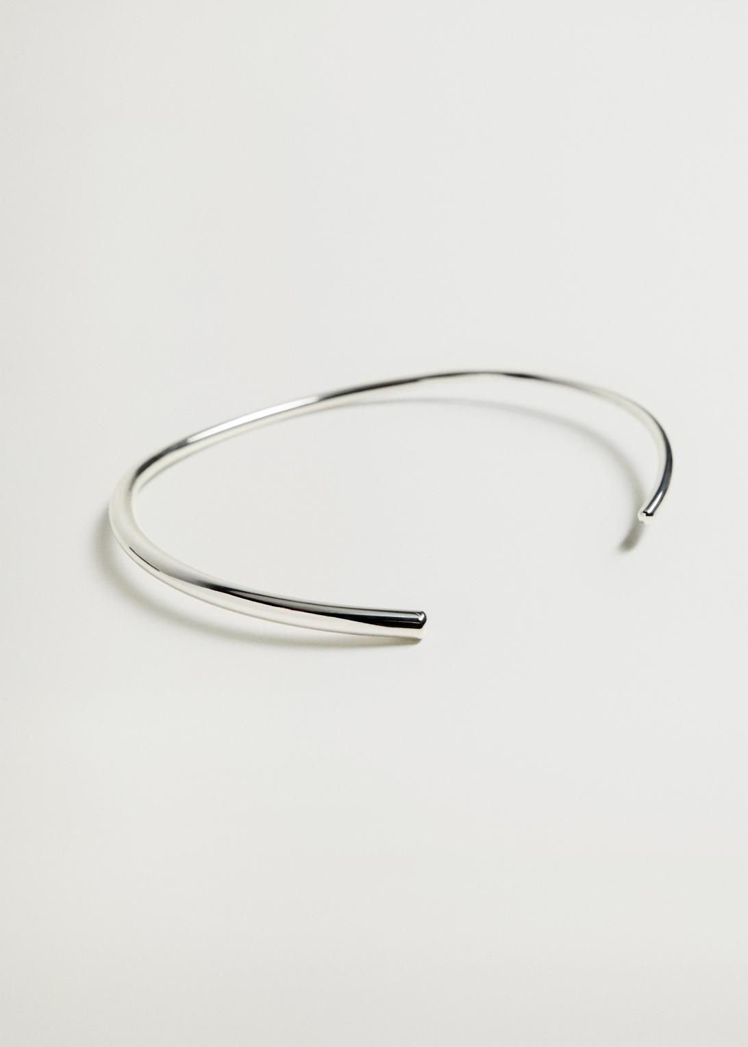 Pulsera rígida de la colección de plata de ley, de Mango