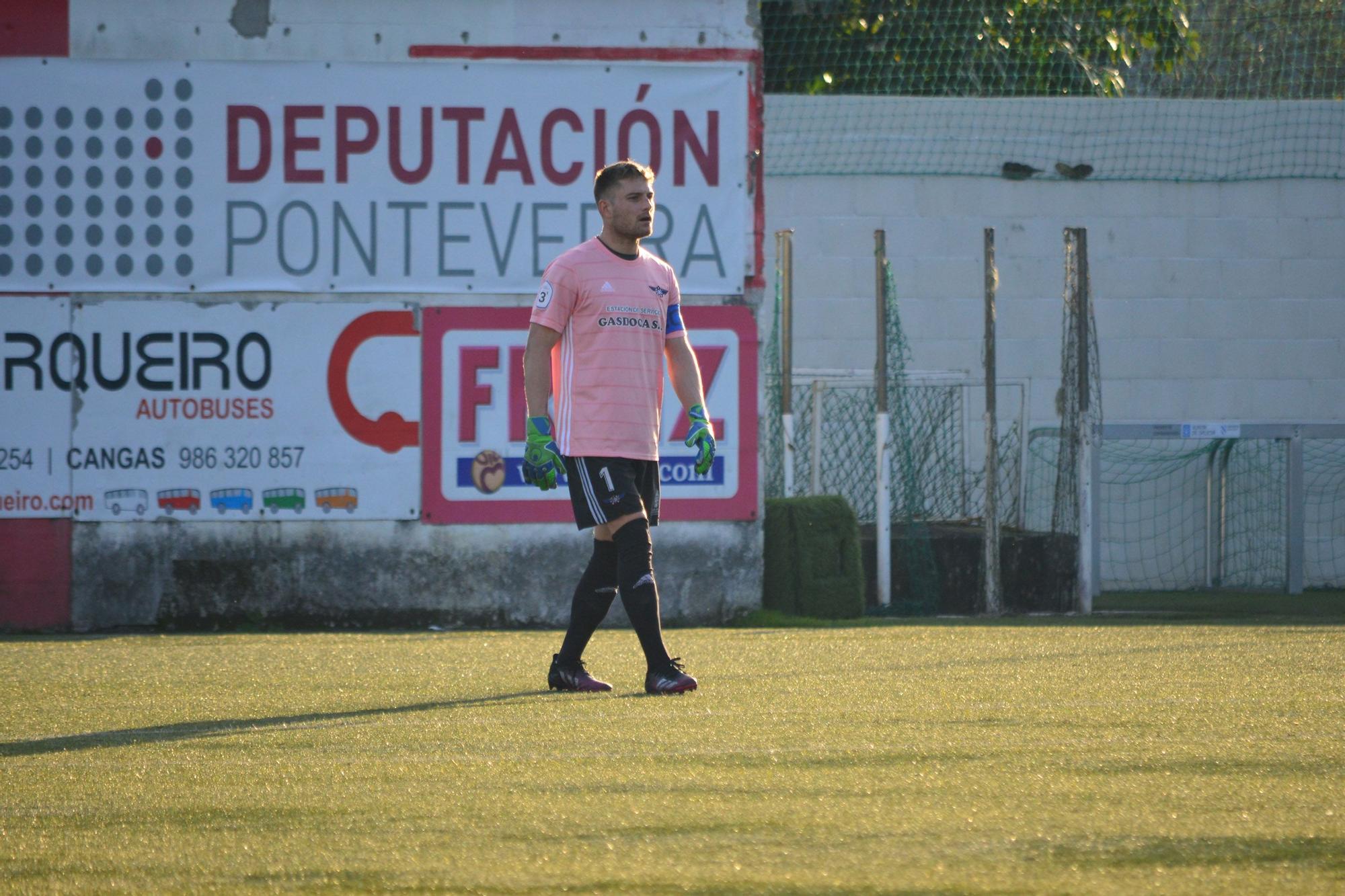 Martín en su último partido con la elástica alondrista, el pasado mes de enero ante el Bouzas.