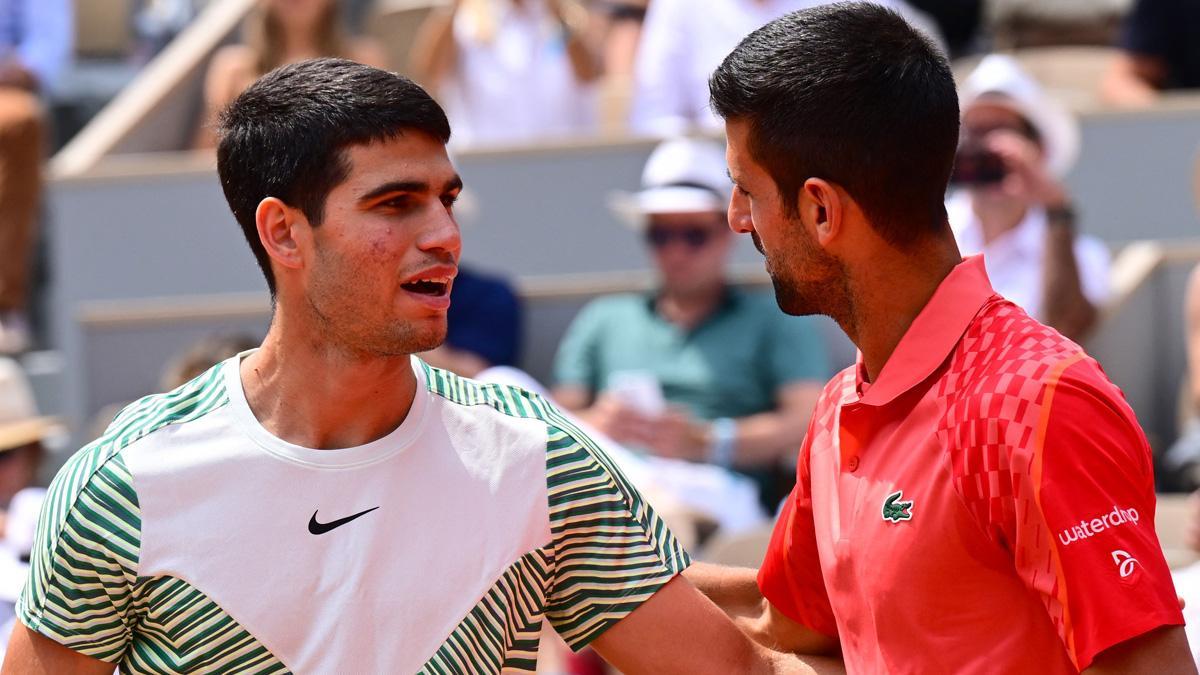 Alcaraz y Djokovic se vieron las caras en las semifinales de Roland Garros