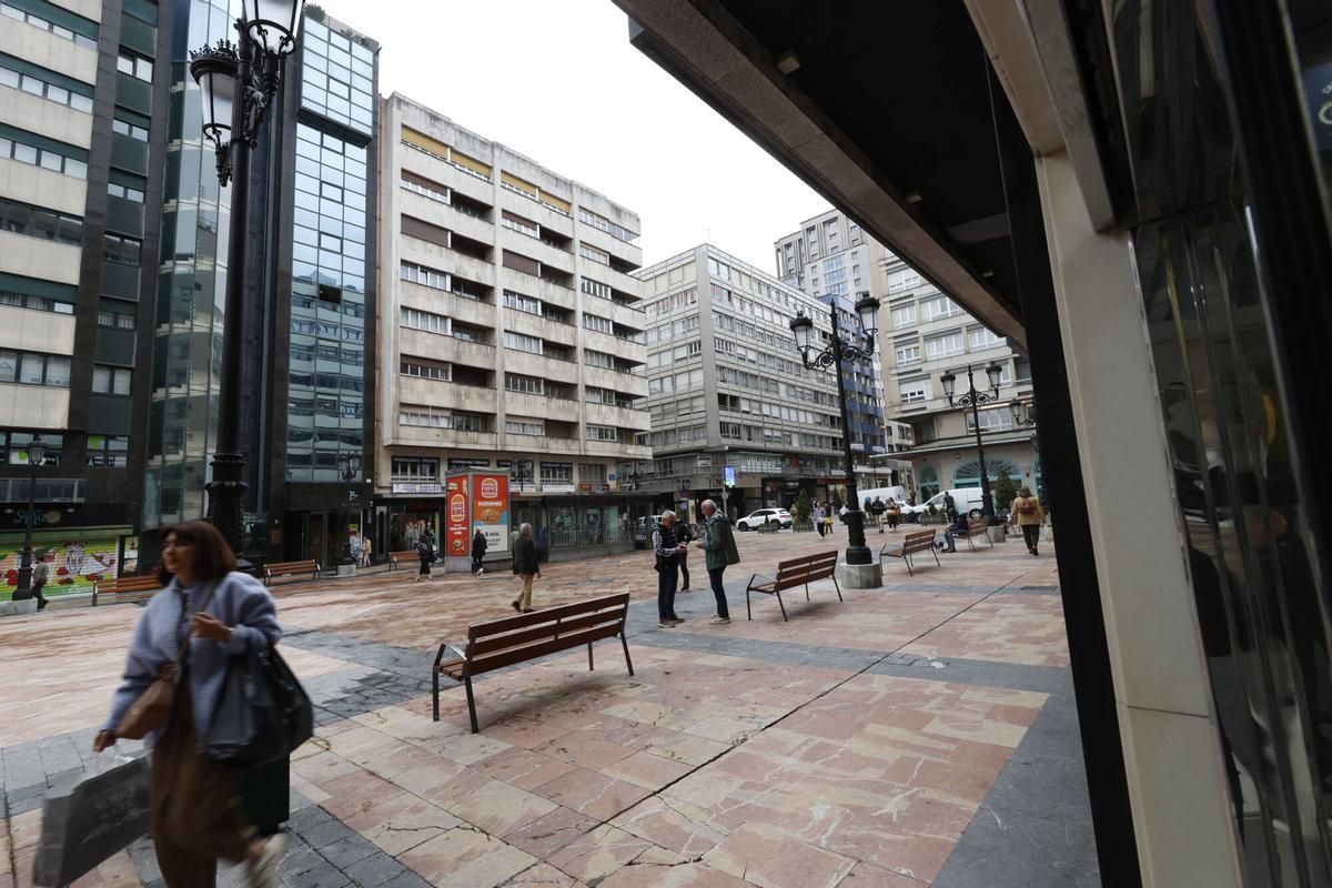 La plaza Longoria Carbajal de Oviedo.