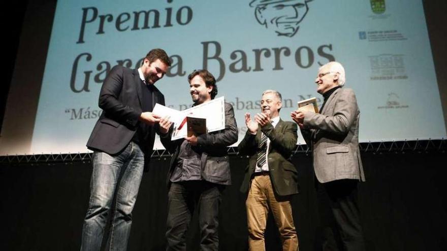 José López, Alberto Ramos, Valentín García y Víctor Freixanes, ayer. // Bernabé/Luismy