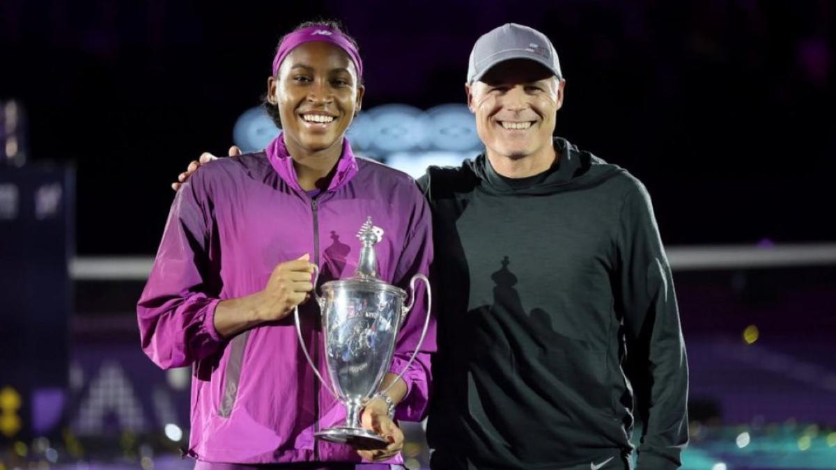 Coco Gauff con su exentrenador Matt Daly