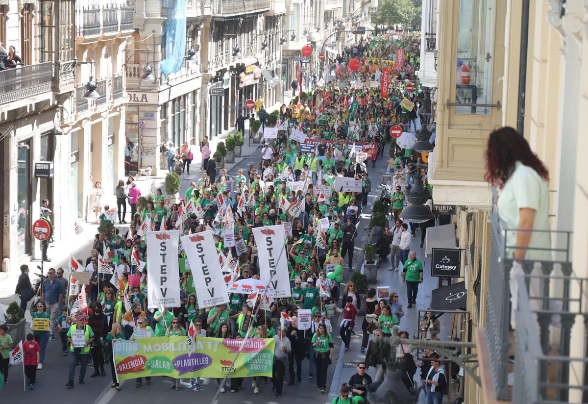 La manifestación de profesores del pasado 31 de marzo, día de huelga