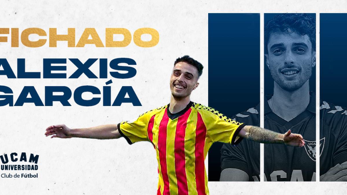 Imagen utilizada por el UCAM Murcia para anunciar el fichaje de Alexis García