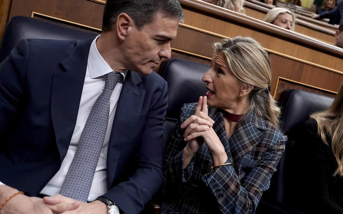 Pedro Sánchez y Yolanda Díaz.