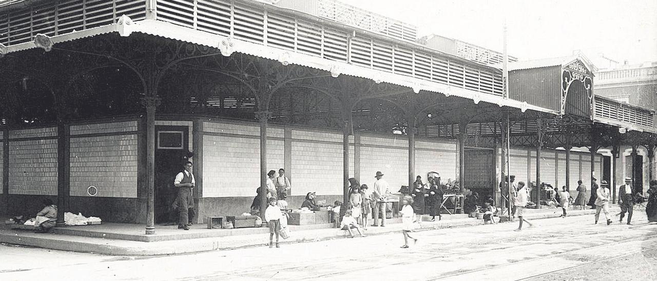 Imagen del Mercado del Puerto de Las Palmas de Gran Canaria a comienzos del siglo XX.