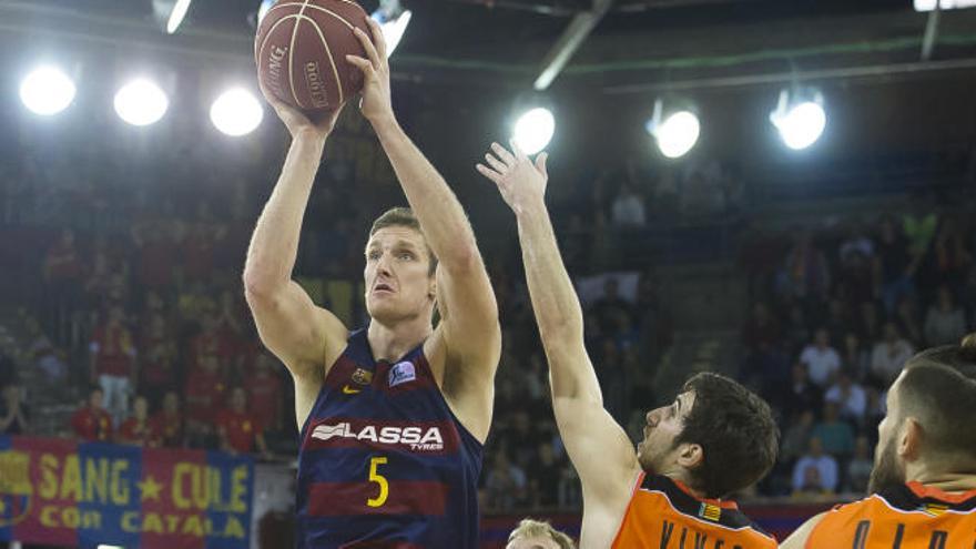 Justin Doellman, en el encuentro ante el Valencia Basket.