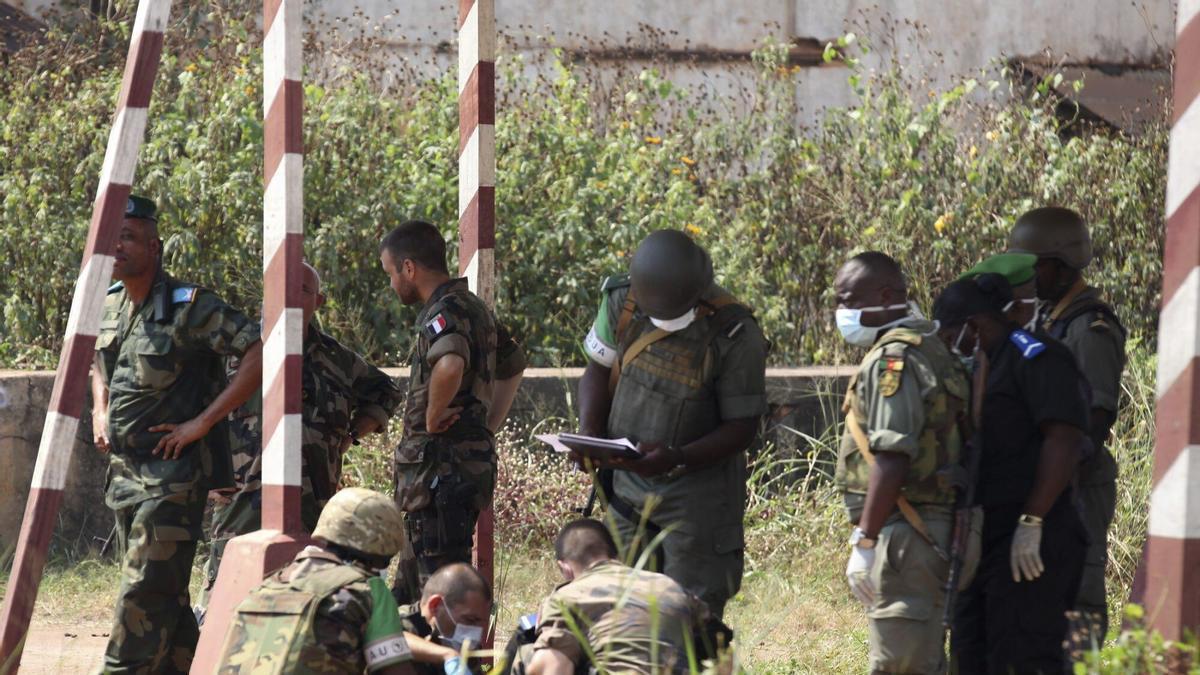 Personal militar en República Centroafricana.