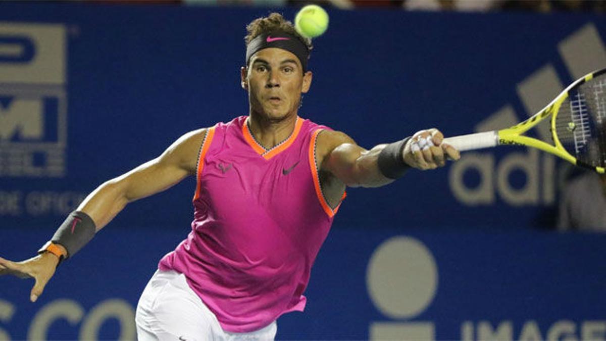 Rafael Nadal se estrena con triunfo en el Abierto de Acapulco