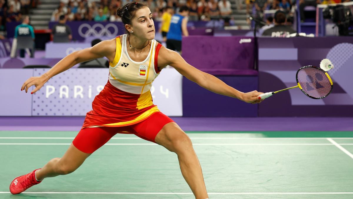 Carolina Martín, en el partido ante Zhang