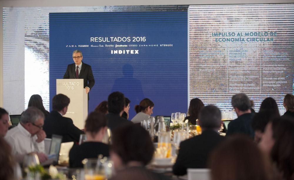 Pablo Isla presenta los resultados de Inditex 2016