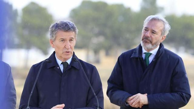 El president del Partit Popular, Alberto Núñez Feijóo i el president d’Aragó, Jorge Azcón, en una fotografia d’arxiu