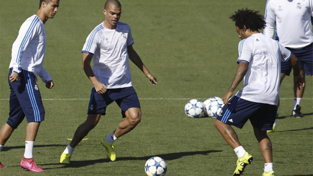 Pepe no participó en el entrenamiento