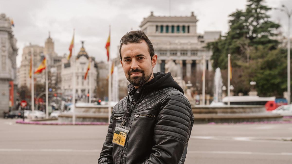 El guía turístico Álvaro Martín de Rutas Misteriosas, en Madrid.
