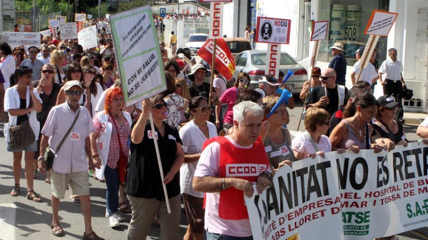 Els serveis de l&#039;hospital de Blanes van patir retallades a partir del 2011 i van causar grans mobilitzacions