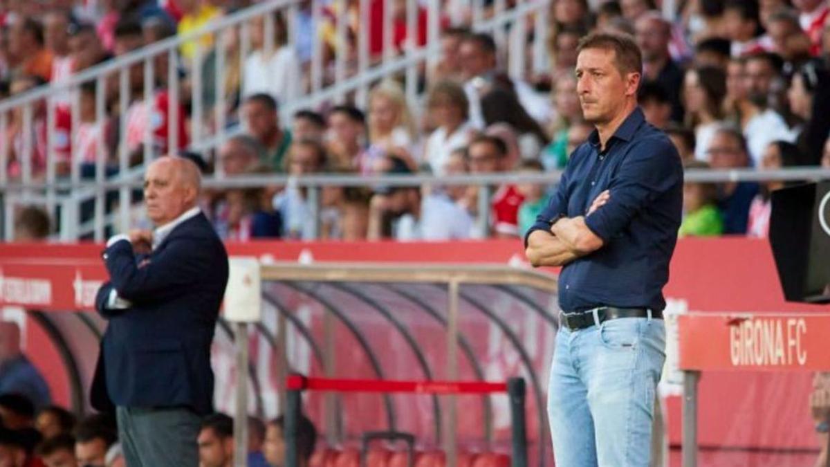 Luis Miguel Ramis, durante el partido de ayer.   | | LALIGA