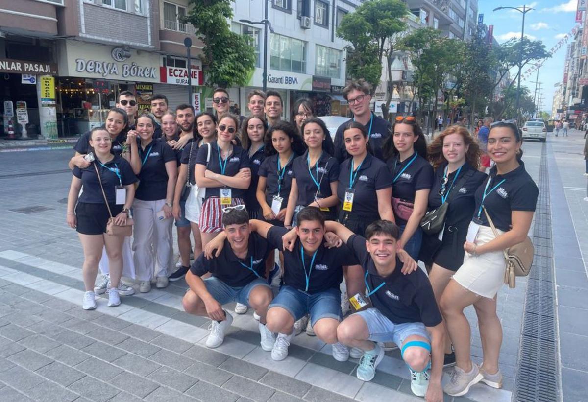 Los jóvenes zamoranos, durante una visita a la ciudad. | Cedida