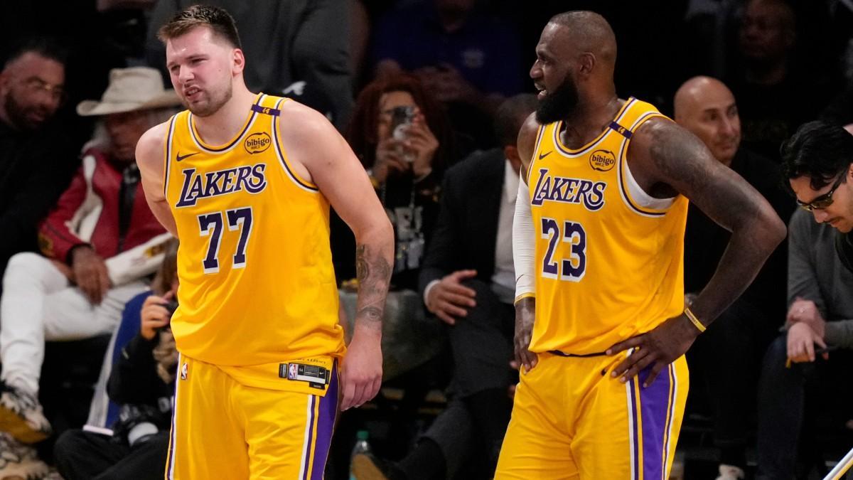 Luka Doncic y LeBron James, en los Lakers