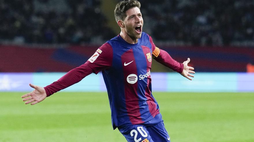 Sergi Roberto, tras tumbar al Almería: “Es la primera vez que marco dos goles”