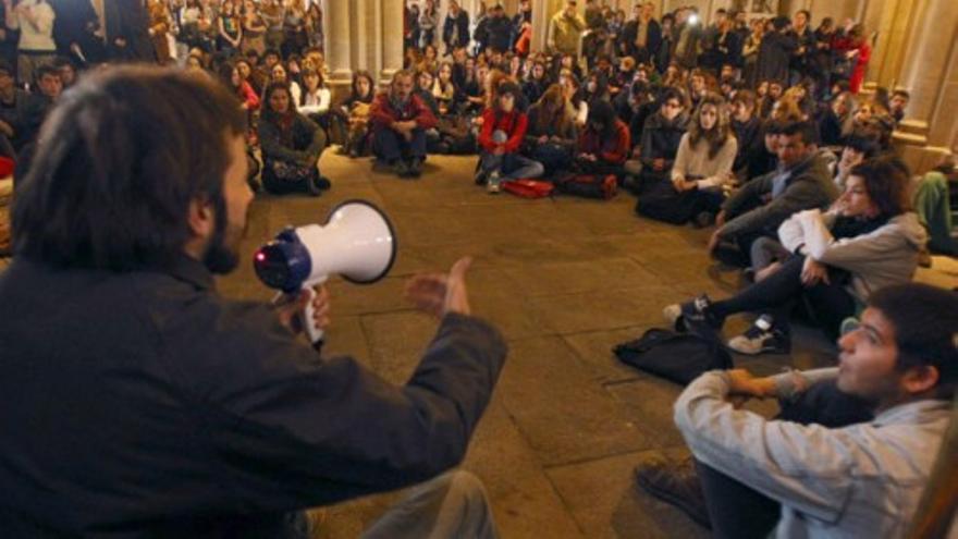 Segundo día de protestas estudiantiles en Barcelona