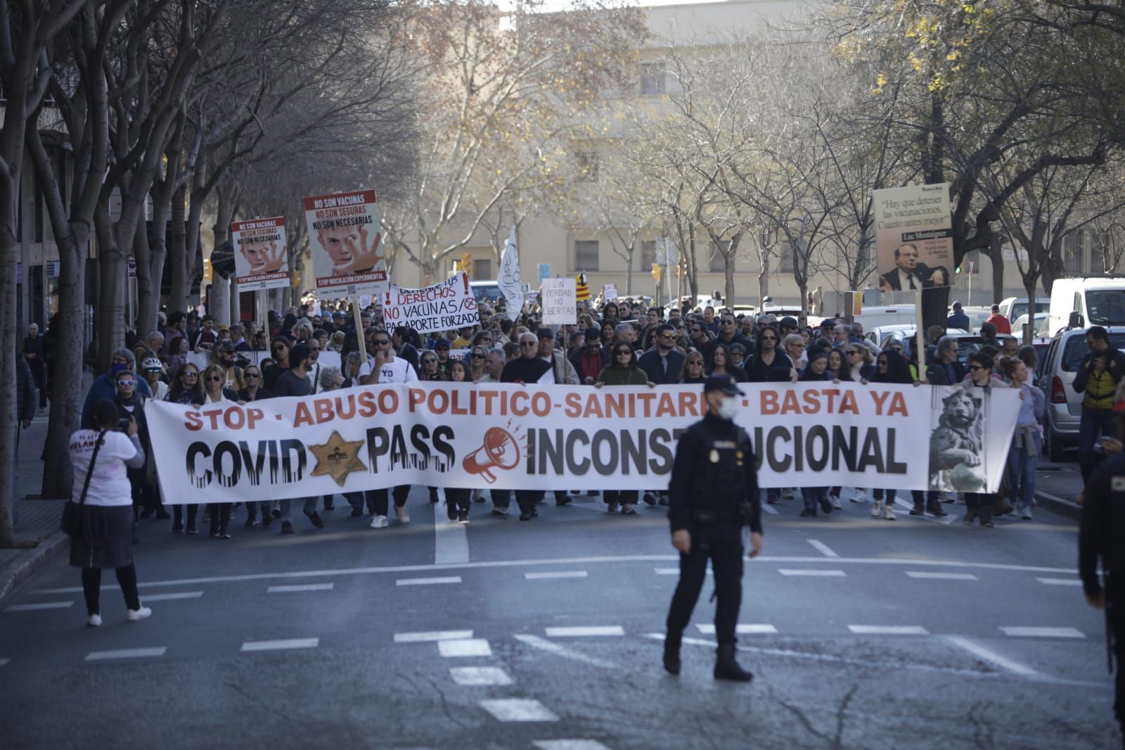 Cerca de 3000 personas se manifiestan en Palma contra el pasaporte covid