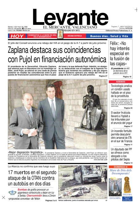 Las portadas de Zaplana