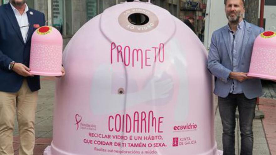“Recicla vidro por elas”, el contenedor rosa que apoya la prevención del cáncer de mama