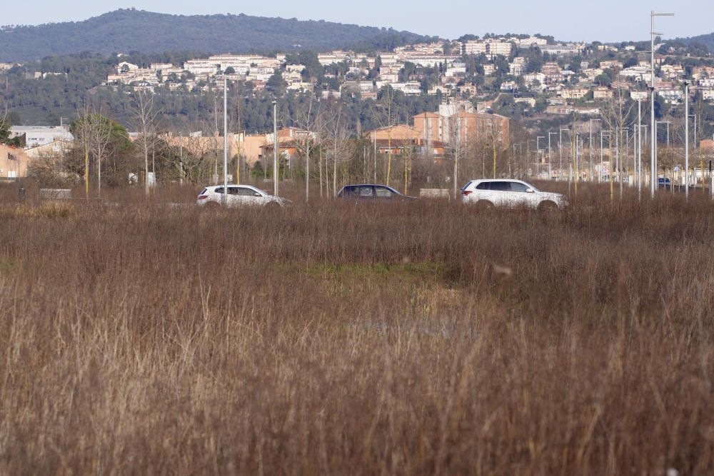 Terrenys on s'ubicarà l'aparcament d'autocaravanes a Girona