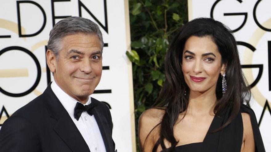 Clooney, con su mujer, Amal Alamuddin.