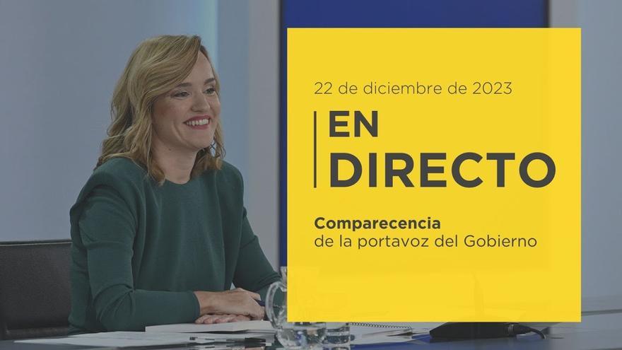 Directo | Rueda de prensa de Pilar Alegría tras la reunión entre Sánchez y Feijóo