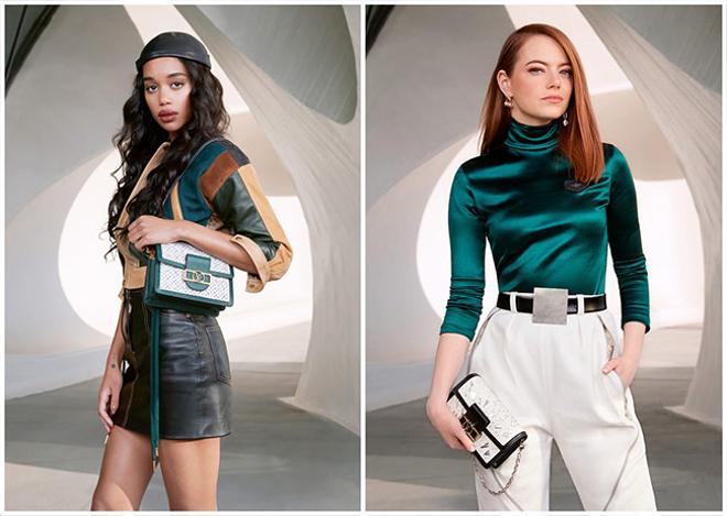 Emma Stone y Laura Harrier con dos versiones del bolso 'Mini Dauphine'